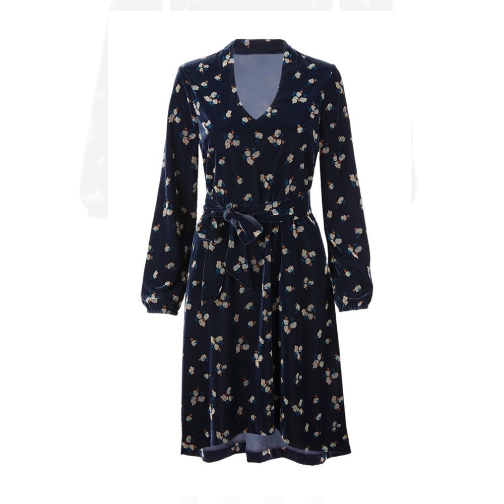 EUC Cabi Decked Out HOLIDAY  Dress size small velvet floral